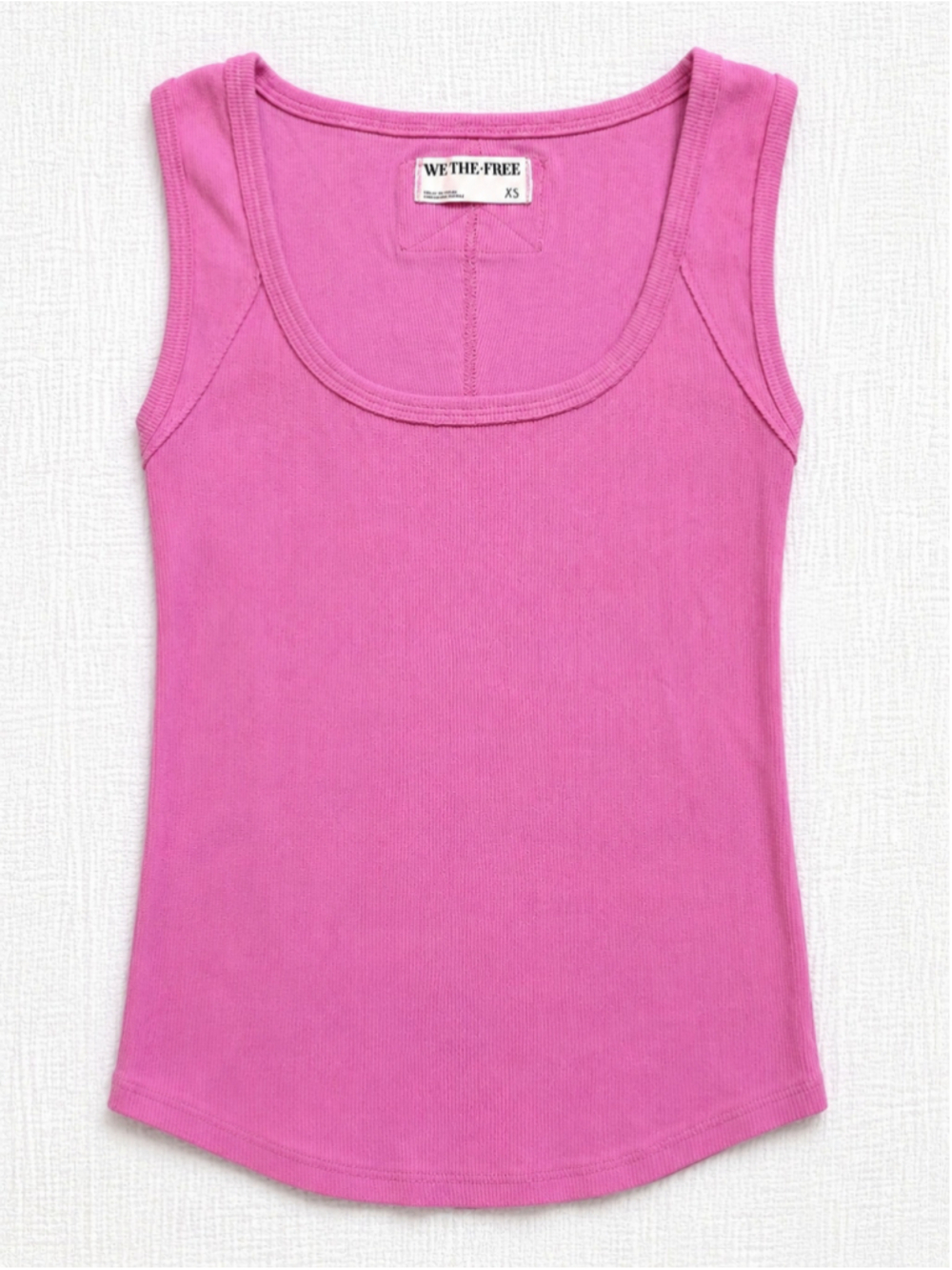 We The Free by Free People Hummingbird Tank in bright pink, size XS.
